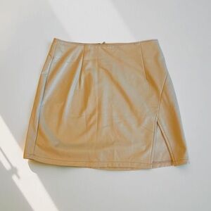 Rewash Nude leather skirt